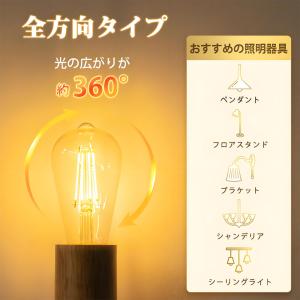 LEDエジソン電球 LED電球 E26 フィラ...の詳細画像2