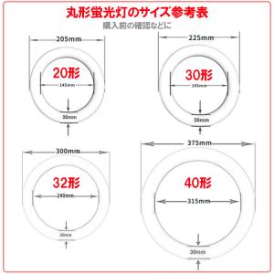 LED蛍光灯 丸型 30形+32形セット 昼光...の詳細画像3
