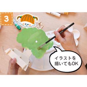 工作キット 木の風景時計 手作り置き時計 夏休...の詳細画像3