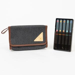 彫刻刀セット/デニムプレーン 全鋼刃義春製ラバーグリップ彫刻刀５本組セット