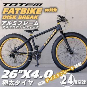 ファットバイク ビーチクルーザー 自転車 26インチ FATBIKE シマノ24段変速 ディスクブレーキ