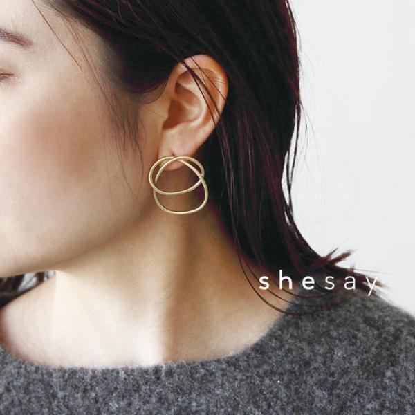 クーポンで30％OFF 2点までメール便可 ピアス レディース シンプル アクセサリー shesay...