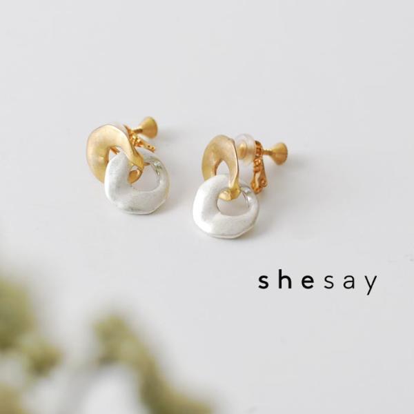 2点までメール便可 リングイヤリング レディース シンプル アクセサリー shesay ギフト プレ...