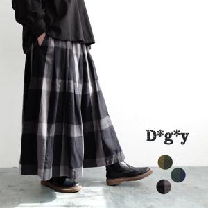 最大20％OFFクーポンあり D*g*y フレアガウチョパンツ ウエストゴム コットン 綿100％ M〜3L 大きいサイズ  23AW0929R,