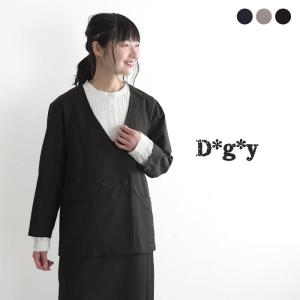 ジャケット D*g*y dgy ノーカラー Wボタン ダブルボタン エコロコ 春 秋 冬 レディース 2220AW0120, sel,｜ecoloco