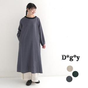 D*g*y リネン混 フレアワンピース 襟配色 麻 M〜3L 春 夏 秋 冬 オールシーズン 30代 40代 50代 24SS0209,｜ecoloco