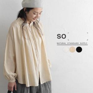 ※完売※※完売※ トップス 綿麻 SO[] エスオー ブラウス シャツ フリル 無地  ギャザー 綿 麻 楽ちん  春 夏 レディース 2020SS0529,