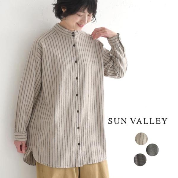 11日限定！お得なクーポンあり チュニック 長袖 レディース 起毛 綿麻 SUN VALLEY 24...