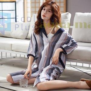 在庫限り パジャマ ワンピース パジャマ 前開き レディース パジャマ 夏 レディースp 日本公式品