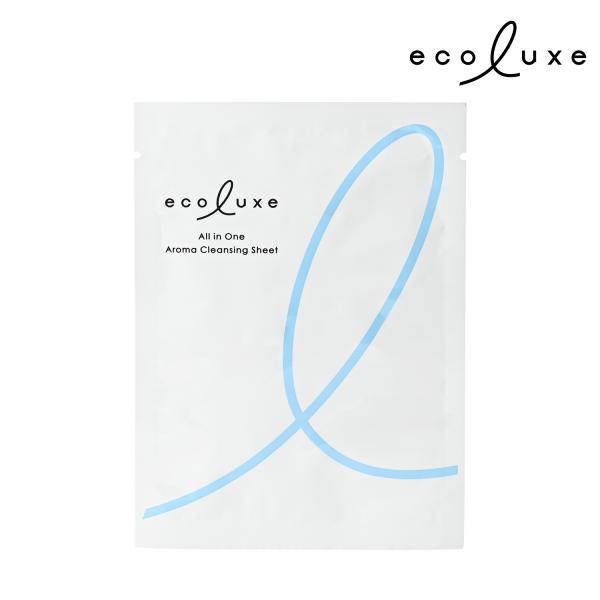 エコリュクス オールインワン アロマ クレンジングシート 1枚入り(ecoluxe メイク落とし 携...