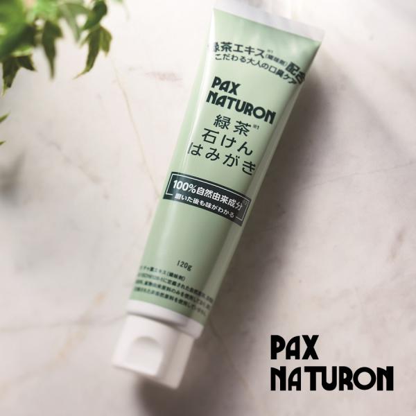 パックスナチュロン 緑茶石けんはみがき 120g(PAX NATURON 歯磨き はみがき 虫歯 口...