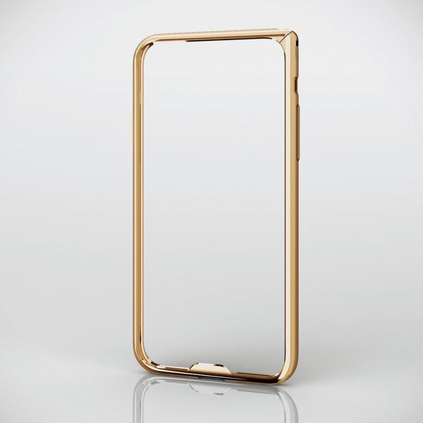 iPhoneXS iPhoneX用アルミバンパー/薄型 ゴールド