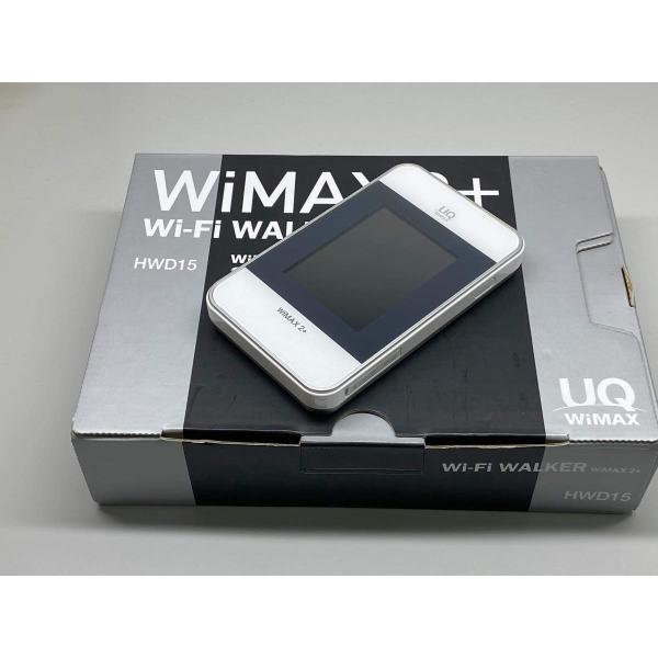 UQ Wi-Fi WALKER WiMAX 2+ HWD15 ホワイト モバイルルーター