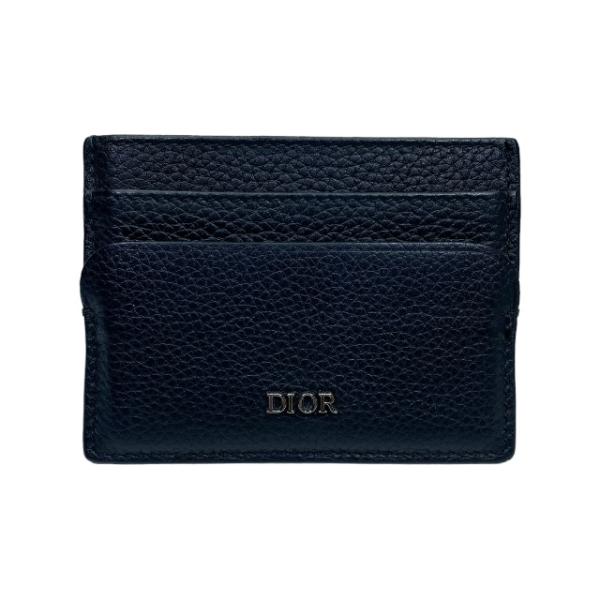 Dior ディオール カードケース パスケース 名刺入れ 小物 ロゴ レザー ブラック 黒