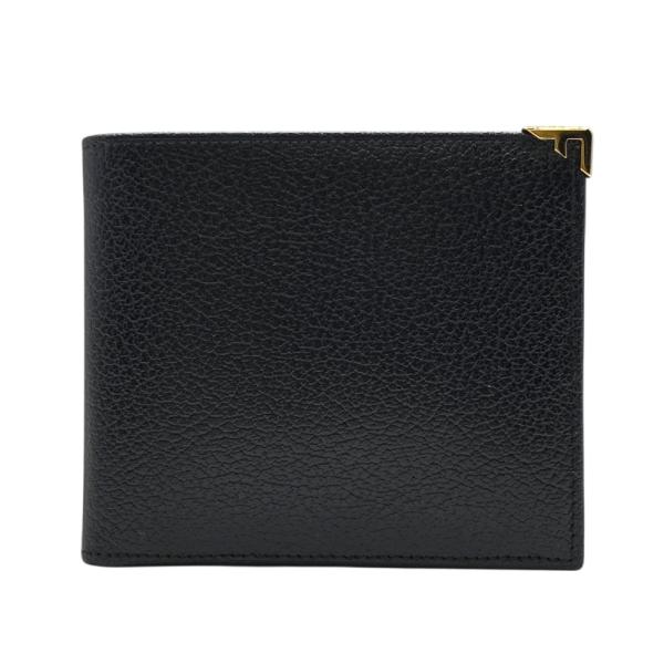 美品 フェラガモ  財布 二つ折り財布 折財布 コンパクトウォレット 札入れ レザー ブラック ゴー...