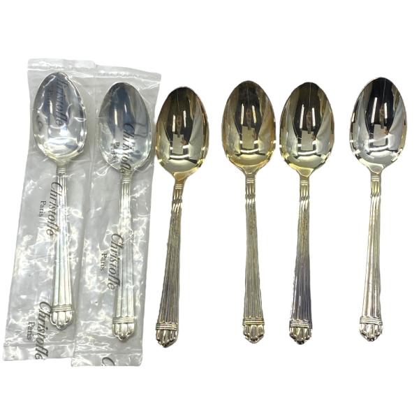 クリストフル アリア ゴールドリング コーヒースプーン 6セット デザートスプーン カトラリー シル...