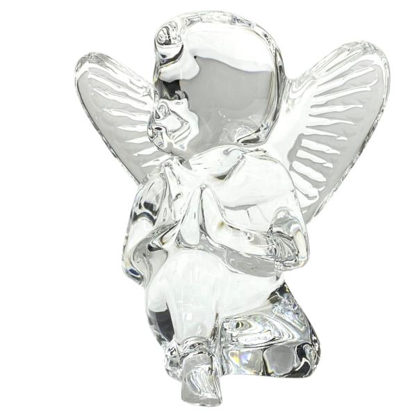 バカラ オブジェ 置物 インテリア フィギュリン エンジェル 天使の祈り クリア クリスタル ガラス...