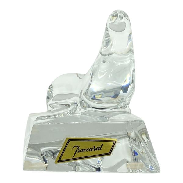 バカラ オブジェ 置物 インテリア フィギュリン 置物 アシカ アザラシ オットセイ クリア クリス...