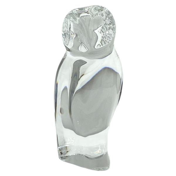 バカラ オブジェ 置物 インテリア フィギュリン フクロウ ふくろう アウル クリア クリスタル ガ...
