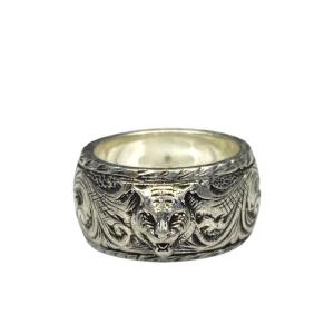 【未使用】GUCCI グッチ キャットヘッド リング 指輪 アクセサリー ジュエリー アニマル SV925 シルバー 8号