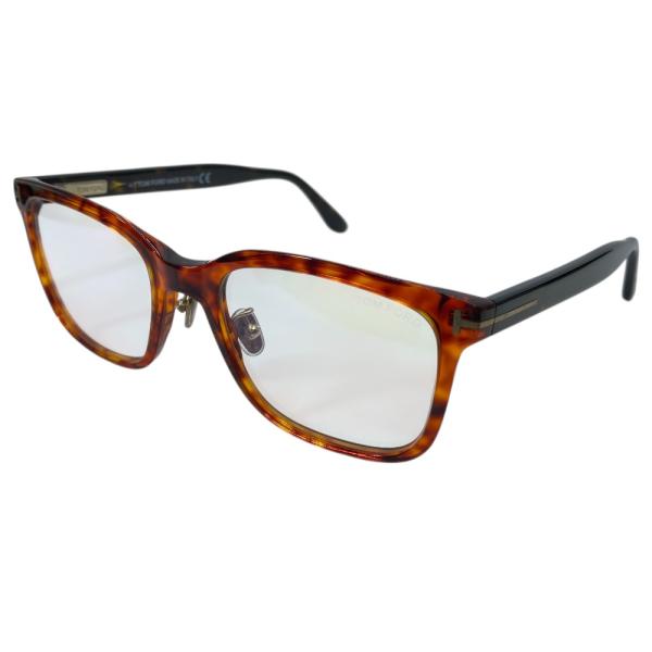 トムフォード 眼鏡 メガネ アイウェア スクエアフレーム プラスチック べっ甲 ブラウン ハバナ T...