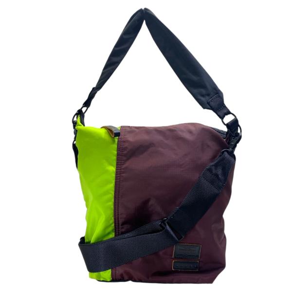 マルニ×ポーター 2WAY ショルダーバッグ ハンドバッグ クロスボディ グリーン ブラウン ナイロ...