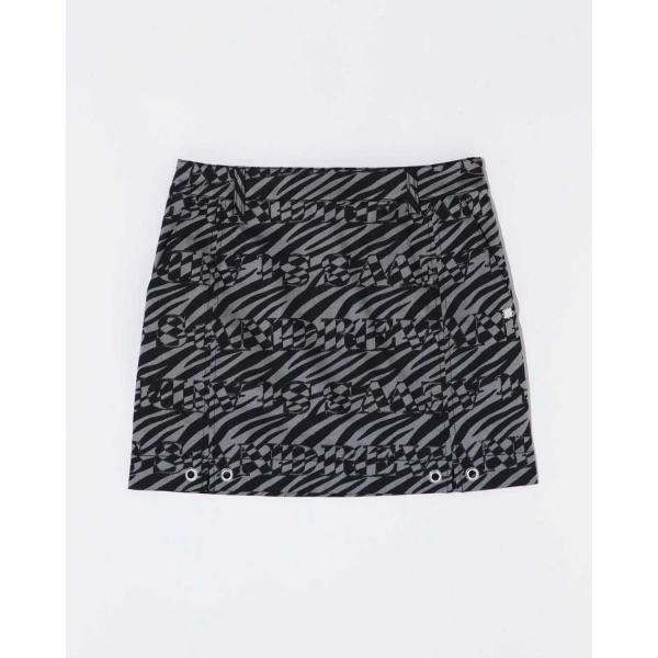 新品 St ANDREWS セントアンドリュース オプアートジャガードスカート ゴルフウエア 幾何柄...