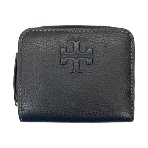 TORY BURCH トリーバーチ 財布 二つ折り財布 折り財布 コンパクトウォレット ロゴ レザー ブラック 黒