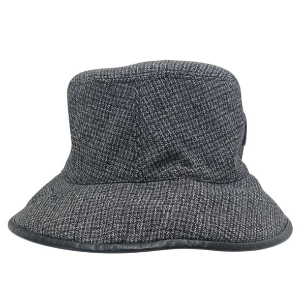 グッチ GUCCI GG チェック柄 リバーシブル バケット ハット 728837 黒  ブラック系...