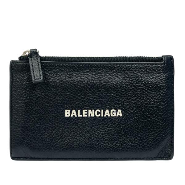 バレンシアガ カードケース コインケース フラグメントケース 名刺入れ ロゴ ブラック ホワイト レ...