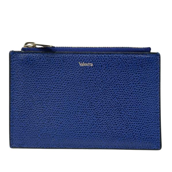 ヴァレクストラ カードケース コインケース フラグメントケース 名刺入れ ロゴ ブルー ゴールド レ...