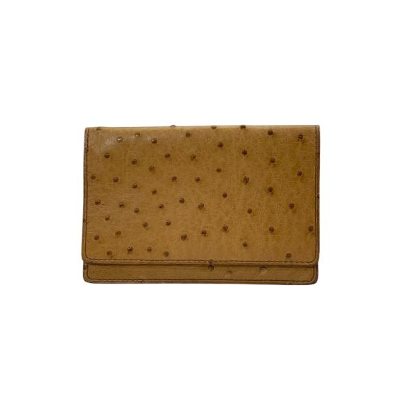 美品 デルヴォー ALLURE POCHETTE オーストリッチ カードケース カードホルダー パス...