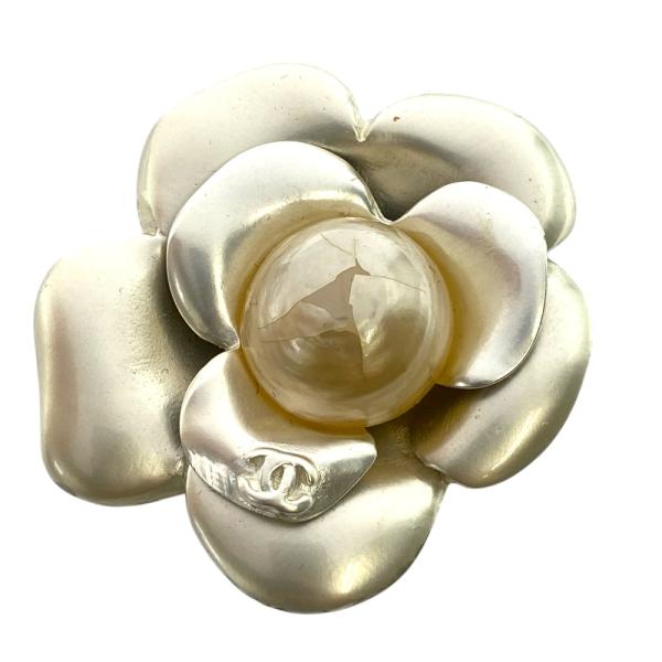 シャネル ヴィンテージ カメリア ココマーク ブローチ アクセサリー フラワー シャンパンゴールド ...