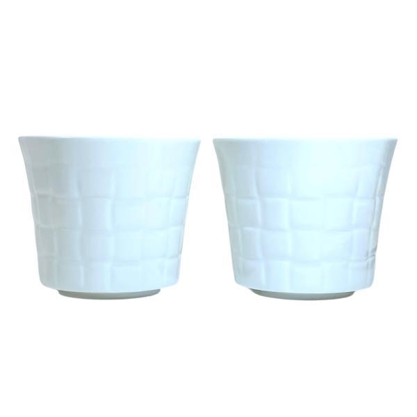 非売品 ルイ ヴィトン 白磁網目文 組小碗 2客セット コップ 湯呑み 食器 置物 クルーズコレクシ...