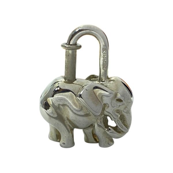 HERMES エルメス カデナ エレファント 象 キーリング キーホルダー チャーム ロック 鍵 錠...