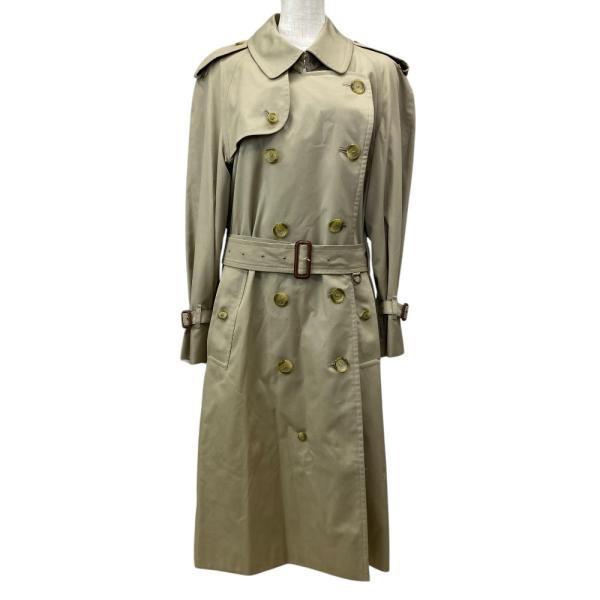 バーバリー トレンチコート ロングコート ベルト付き ノバチェック ベージュ コットン　BURBER...