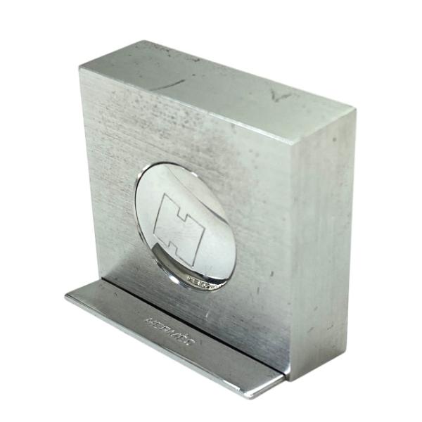 HERMES エルメス メモスタンド 筆記具 ステーショナリー 小物 Hロゴ ステンレス シルバー