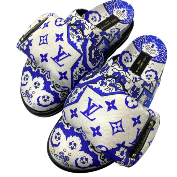 LOUIS VUITTON ルイ ヴィトン 1AAM50 スリッパピロー コンフォートフラットサンダ...