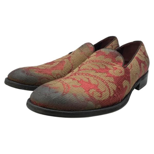 ドルチェ&amp;ガッバーナ ドルガバ シューズ ローファー スリッポン ドレスシューズ 総柄 花柄 シルク...