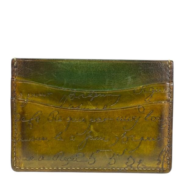 Berluti ベルルッティ バンブー ネオ スクリットレザー カリグラフィ カードケース パスケー...