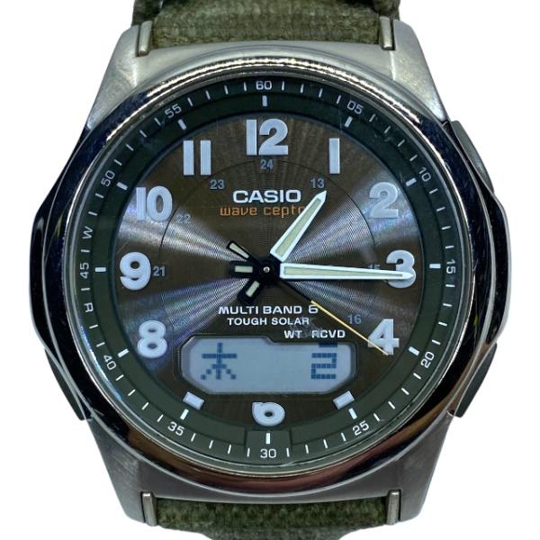 【稼働品】CASIO カシオ WAVECEPTOR WVA-M630 腕時計 時計 デジアナ 電波ソ...