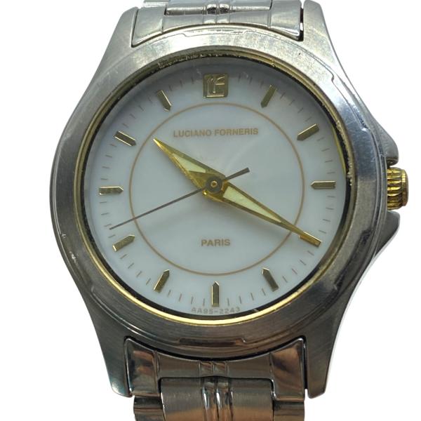 稼働品 LUCIANO FORNERIS ルチアーノ フォルネリス ソーラー 腕時計 ロゴ アナログ...