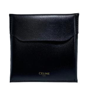 【美品】CELINE セリーヌ 財布 コインケース 小銭入れ コンパクト ミニ財布 ロゴ レザー ブラック｜econext