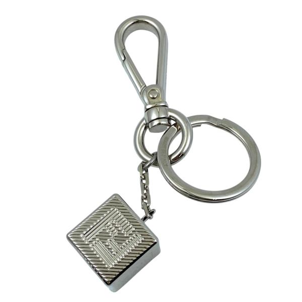 FENDI フェンディ シャドー キーホルダー キーリング チャーム  7AP076 メタル シルバ...