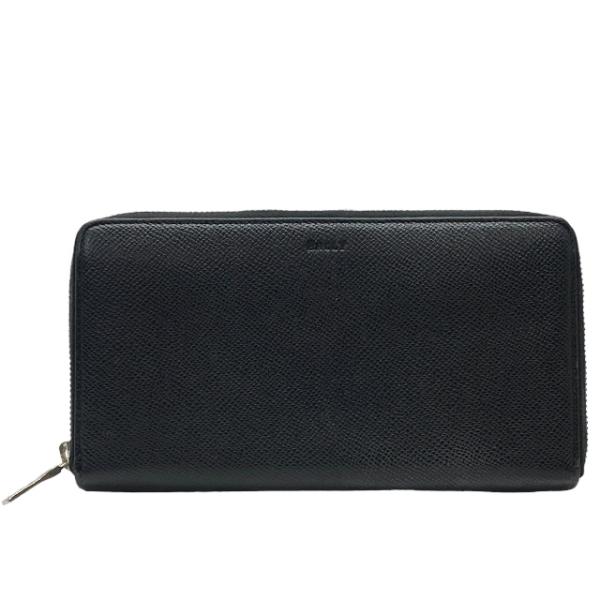BALLY バリー 財布 長財布 ラウンドジップ ラウンドファスナー ロングウォレット ブラック レ...