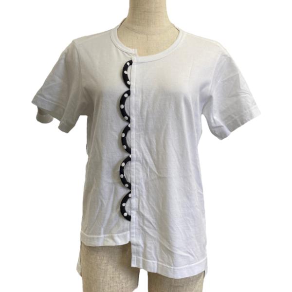 COMME des GARCONS Tシャツ ホワイト ブラック コットン [Mサイズ] コムデギャ...