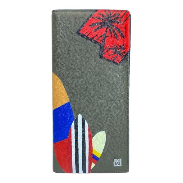 【未使用】MCM エムシーエム 財布 長財布 二つ折り財布 折り財布 ロングウォレット 札入れ レザ...