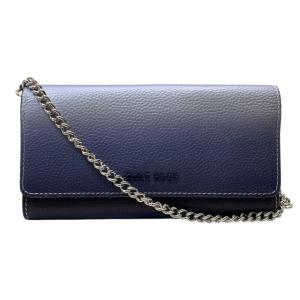 コールハーン U06388 チャイナブルーオンブレー チェーンウォレット 財布 ショルダー バッグ ポシェット レザー ブルーグレー COLE HAAN