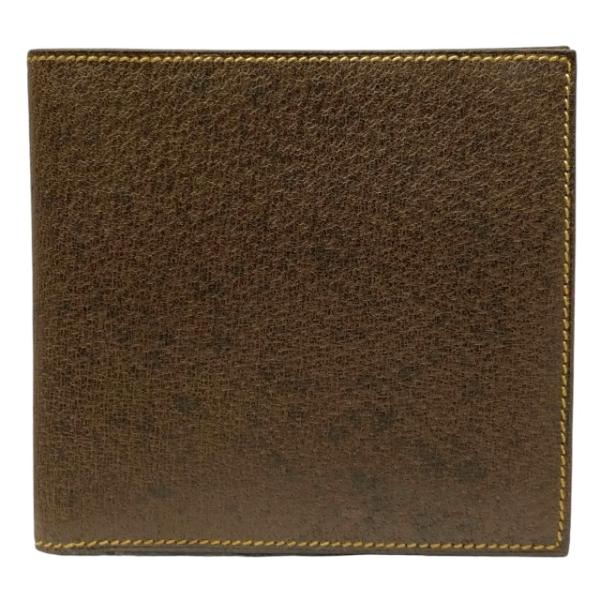 GUCCI グッチ ヴィンテージ 財布 二つ折り財布 折り財布 コンパクトウォレット レザー ブラウ...