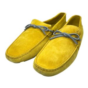 未使用 Tod's トッズ フェラーリドライビングシューズ ゴールド イタリア製 TOD'S TODS × Ferrari トッズ フェラーリ コラボ ドライビングシューズ